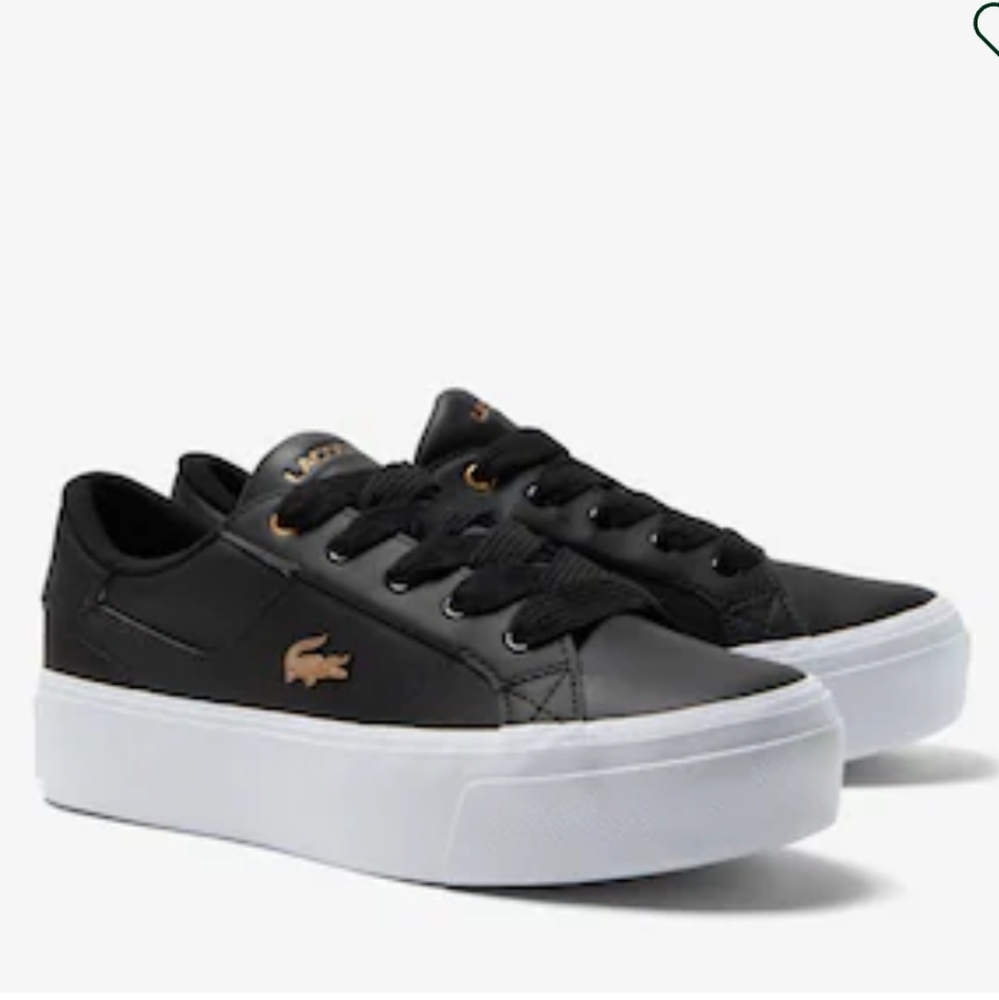 NWT Lacoste Ziane Platform Leather Sneakers,9